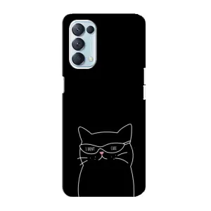 Чехол с рисунком кот на Oppo Reno5 4G (Равнодушный кот)