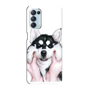 Чехлы с собаками для Oppo Reno5 4G (VPrint) (Довольный Хаски)