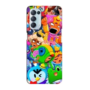 Чехлы Brawl Stars для Oppo Reno5 4G (AlphaPrint) (Герои Бравл Старс)