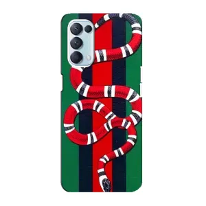 Чохли GUCCI для Оппо Рено 5 4G (AlphaPrint) (Gucci змія)
