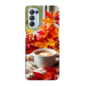 Чохол з унікальним дизайном 'Осінь з кавою' для Oppo Reno5 4G
