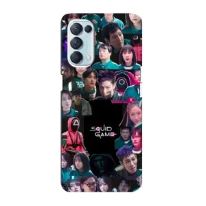 Чохол Гра в кальмара для Oppo Reno5 4G (Колаж Гра кальмара)