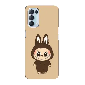 Чохол з Лабубу на Oppo Reno5 4G (Bored Ape в червоному)