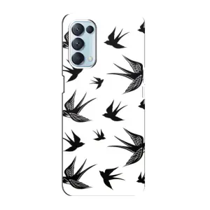 Чехол с птицами на Oppo Reno5 4G (VPrint) (Ласточки)