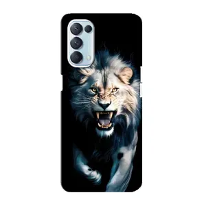 Чехол с картинкой «Хищники» для Oppo Reno5 4G (Лев в темноте)