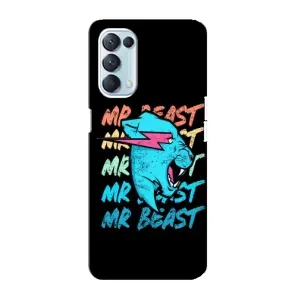 Чехлы Мистер Бист для Оппо Рено 5 4G (logo Mr beast)