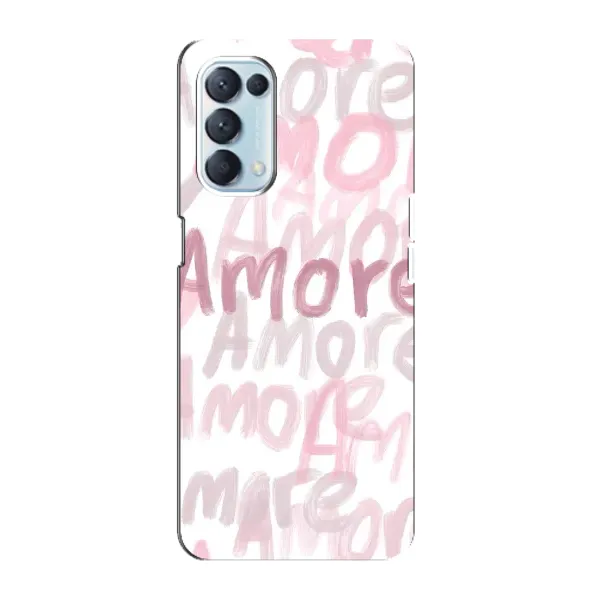 Чехол с принтом «Аморе любовь» для OPPO Reno5 4G Чехол с принтом «Аморе любовь» для OPPO Reno5 4G
