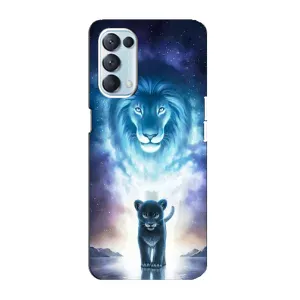 Чехол со Львом для Oppo Reno5 4G (VPrint) (Маленький лев)