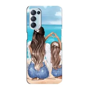 Чехол с печатью для Oppo Reno5 4G - (Мама с ребенком) (AlphaPrint)