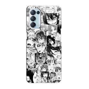 Анимешный чехол для Oppo Reno5 4G (Ahegao manga)