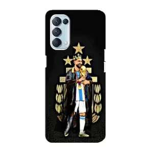 Чехлы для Oppo Reno5 4G (Leo чемпион) (AlphaPrint) (Месси Король)