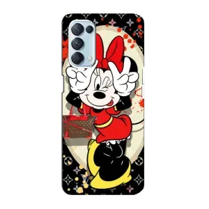 Чехол Disney Mouse Oppo Reno5 4G (PREMIUMPrint) (Минни peace)