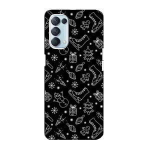 Новорічні, Святкові Чохли для Oppo Reno5 4G - 2024 год (Новорічний фон)