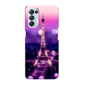 Чехол Эйфелева Башня для Oppo Reno5 4G - (AlphaPrint) (Париж Башня)