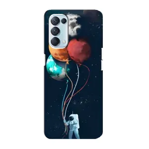 Космические Чехлы для Оппо Рено 5 4G (VPrint) (Планеты шарики)
