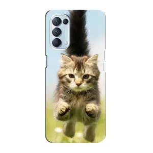 Чехлы с Котиками для Oppo Reno5 4G (VPrint) (Прыжок кота)