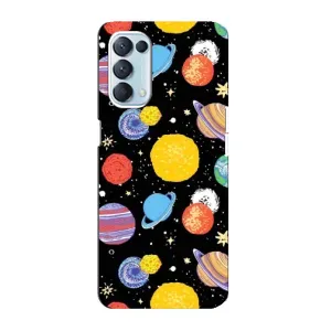 Космические Чехлы для Оппо Рено 5 4G (VPrint) (Рисованные планеты)