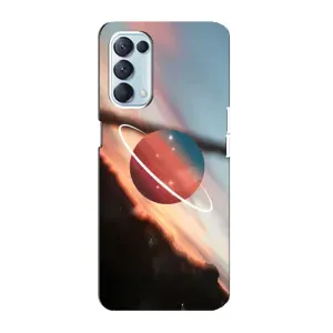 Космические Чехлы для Оппо Рено 5 4G (VPrint) (Сатурн)