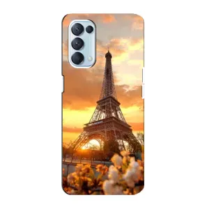 Чехол Эйфелева Башня для Oppo Reno5 4G - (AlphaPrint) (Солнечная башня)
