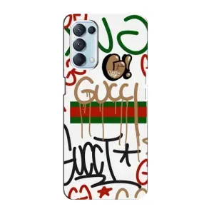 Брендновые Чехлы для Oppo Reno5 4G - (PREMIUMPrint) (Стиль GUUCI)