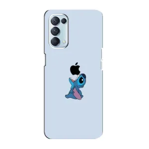 Чохол з принтом Стіч на OPPO Reno5 4G (Stitch apple)