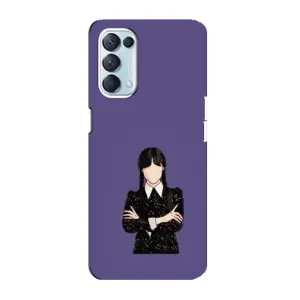 Чохли Венсдей на Oppo Reno5 4G Уенсдей (AlphaPrint) (Венздей у чорному)