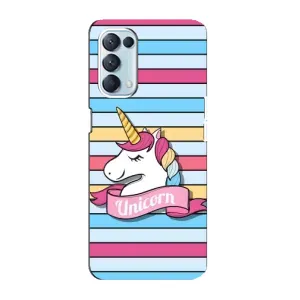 Чехол для Оппо Рено 5 4G - (Единорожки - Новинки) (AlphaPrint) (Unicorn)