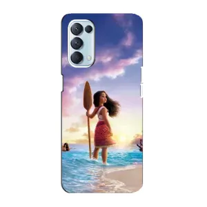 Чохол з мультфільмом Ваяна Oppo Reno5 4G (Моана з веслом)