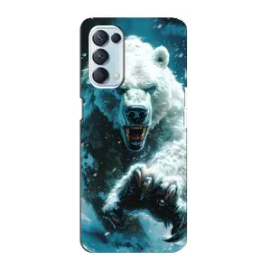 Чехол с картинкой «Хищники» для Oppo Reno5 4G (Полярный медведь)