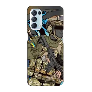 Чехлы с картинкой ЗСУ для Oppo Reno5 4G (AlphaPrint) (Воїн ЗСУ)