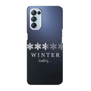 Зимние Чехлы для Оппо Рено 5 4G - прозрачный фон (Winter loading)