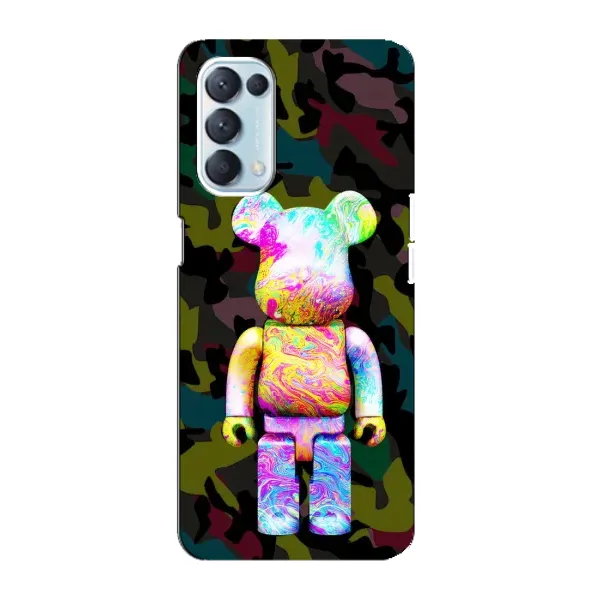 Чехол с принтом «Яркий Bearbrick» для OPPO Reno5 4G