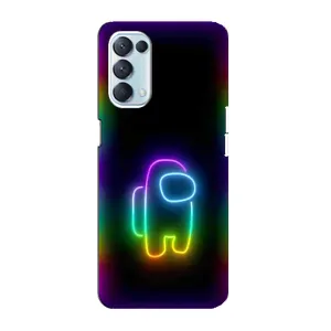 Чехол Амонг Ас для Oppo Reno5 4G (AlphaPrint) (Яркий скин)