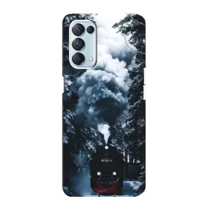 Новорічні, Святкові Чохли для Oppo Reno5 4G - 2024 год (Зимовий потяг)
