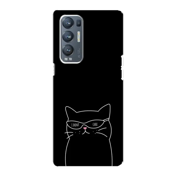 Чехол с принтом «Равнодушный кот» для OPPO Reno5 Pro Plus (5G)