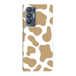 Чохол з принтом корови на ОPPO Reno5 Pro Plus (5G) (Бежева бурьонка)