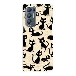 Чохол з малюнком кіт на Oppo Reno5 Pro Plus 5G (Чорні коти)