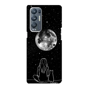 Чохол з малюнком кіт на Oppo Reno5 Pro Plus 5G (Дівчина з котом)