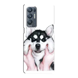 Чехлы с собаками для Oppo Reno5 Pro Plus 5G (VPrint) (Довольный Хаски)