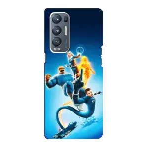 Чехол с принтом Фантастическая четверка для Oppo Reno5 Pro Plus 5G (Герои Фантастическая Четверка)
