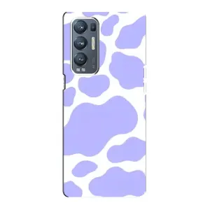 Чохол з принтом корови на ОPPO Reno5 Pro Plus (5G) (Фіолетова Бурьонка)