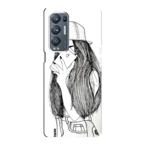 Чехол с печатью для Oppo Reno5 Pro Plus 5G - (Мода) (AlphaPrint) (Фото девочки)