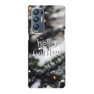 Новогодние, Праздничные Чехлы для Oppo Reno5 Pro Plus 5G - 2024 год (Hello winter)