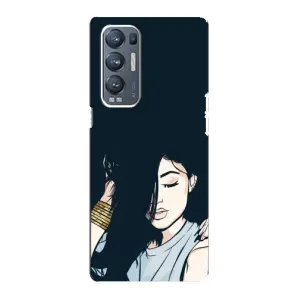 Чехол с печатью для Oppo Reno5 Pro Plus 5G - (Мода) (AlphaPrint) (Красивая девочка)