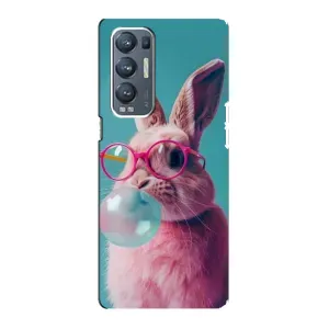 Чохол з принтом стильні тварини для ОPPO Reno5 Pro Plus (5G) (Кролик в окулярах)