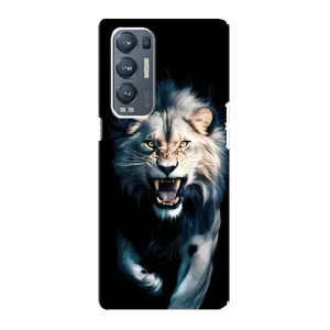 Чохол з картинкою 'Хижаки' для Oppo Reno5 Pro Plus 5G (Лев у темряві)