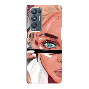 Чехол с печатью для Oppo Reno5 Pro Plus 5G - (Мода) (AlphaPrint) (Макияж)