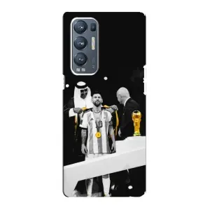 Чехлы для Oppo Reno5 Pro Plus 5G (Leo чемпион) (AlphaPrint) (Месси в накидке)