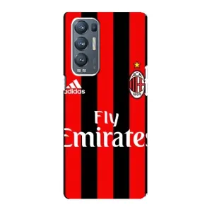 Чехлы для Oppo Reno5 Pro Plus 5G (VPrint) - Футбольные клубы (Milan)