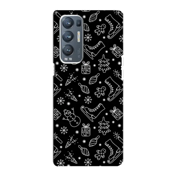 Чехол с принтом «Новогодний фон» для OPPO Reno5 Pro Plus (5G)